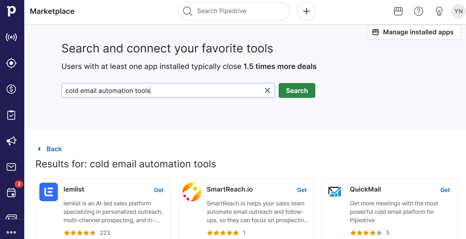 outsource cold calling services pipedrive marketplace tools