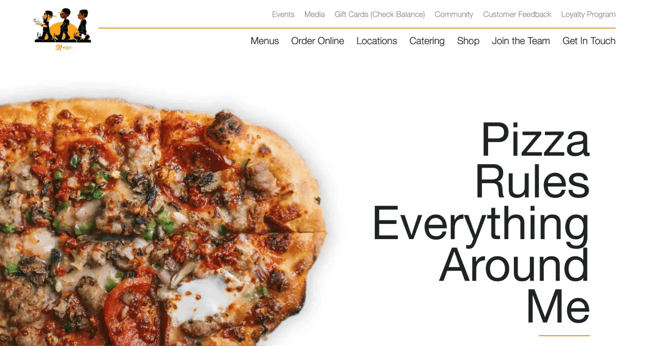 what to put on a homepage of a website, examples from slim & huskys