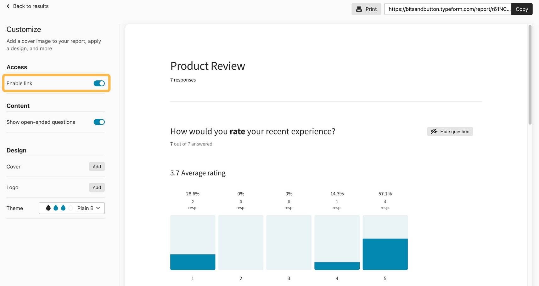 Customer feedback tools Typeform