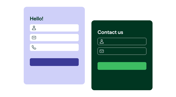 Pipedrive web forms to capture website visitors driven by push or pull marketing campaings
