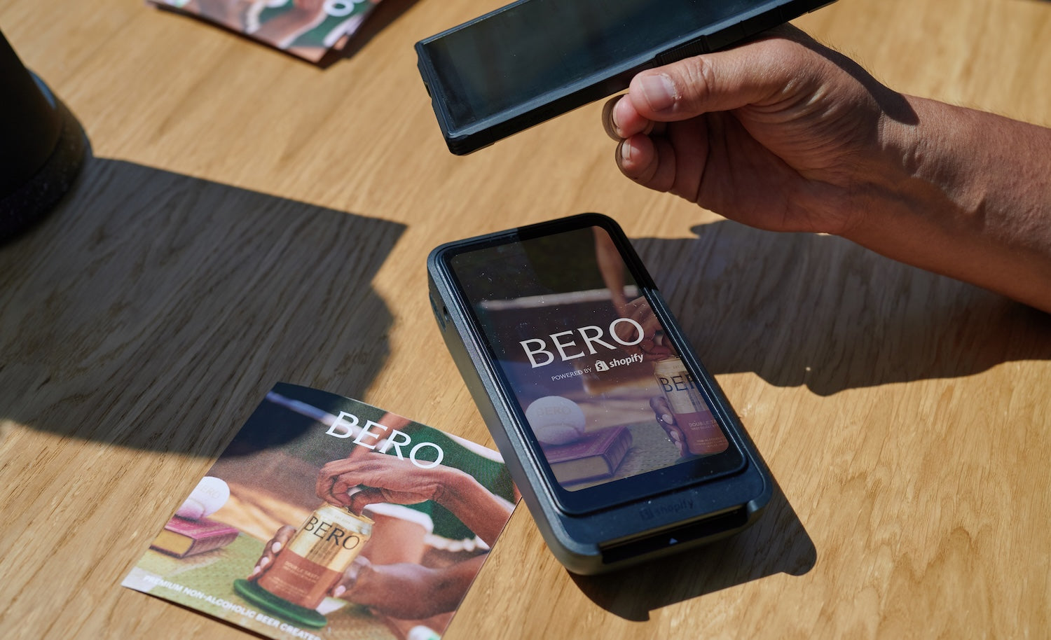 Bero using Shopify POS to sell in person to customers
