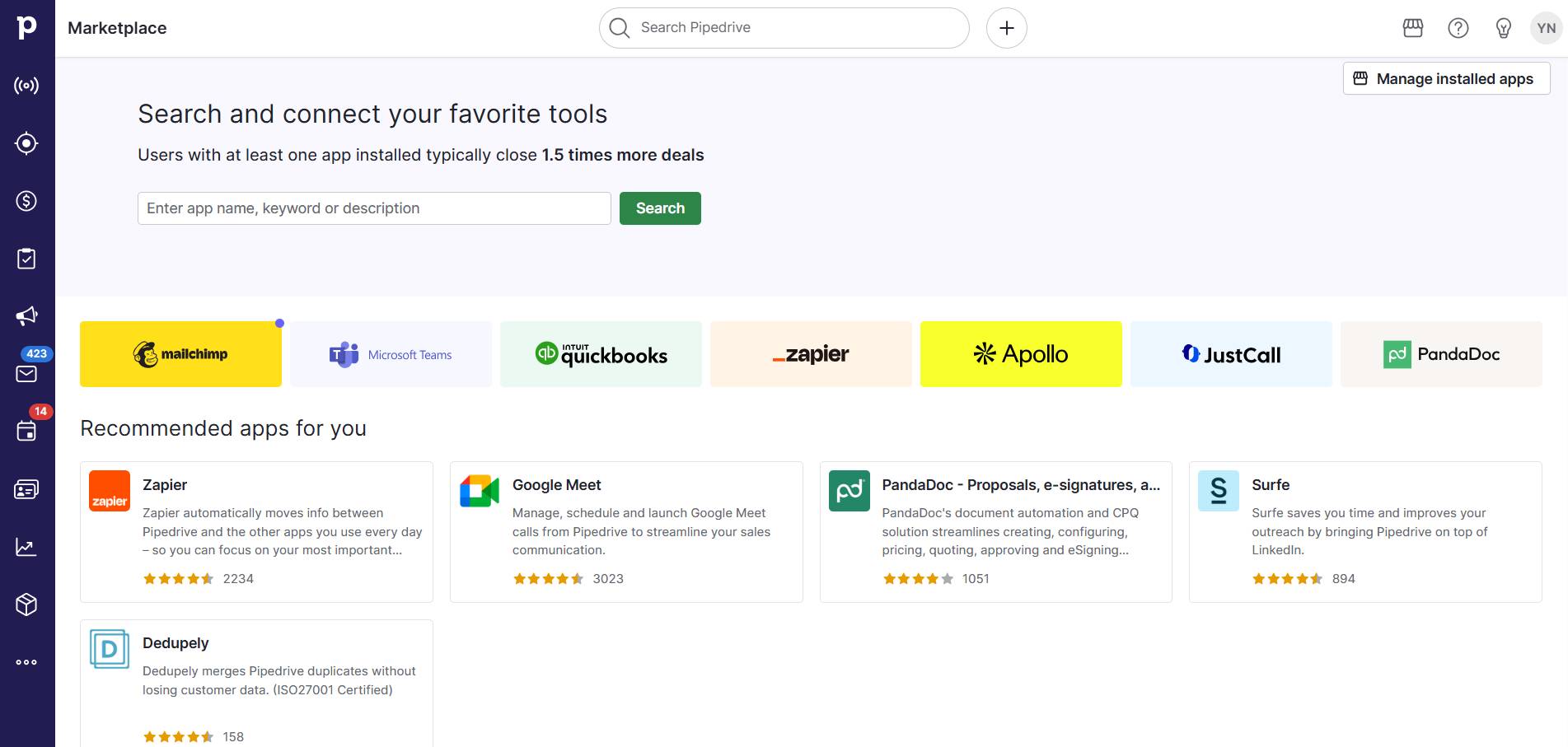 crm in life sciences Pipedrive Marketplace