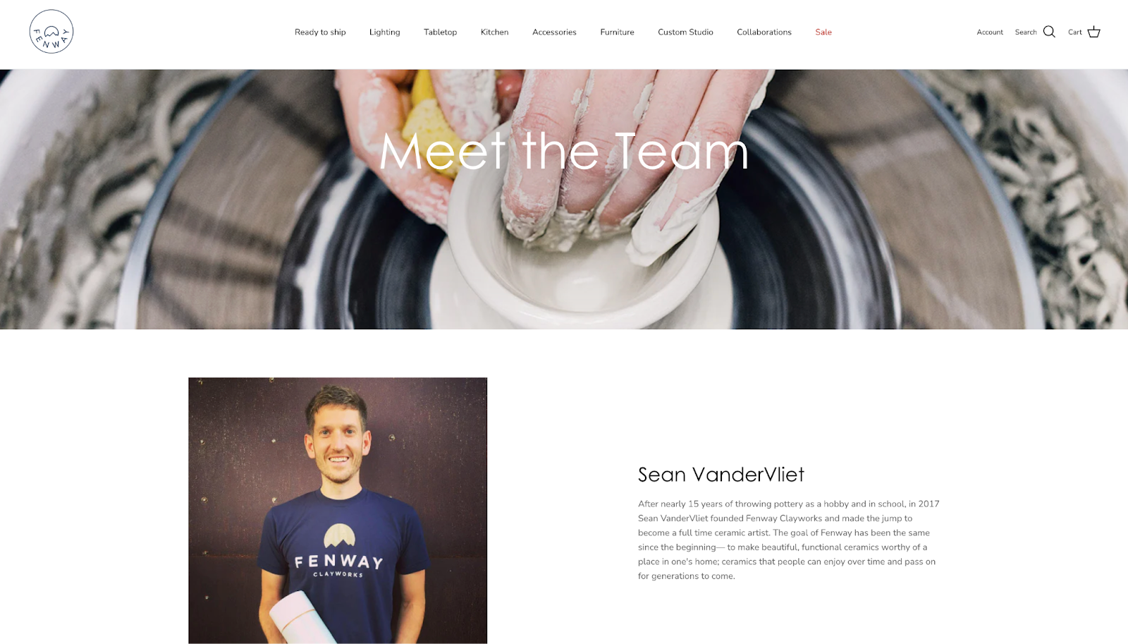 Fenway Clayworks’ Meet the Team page.