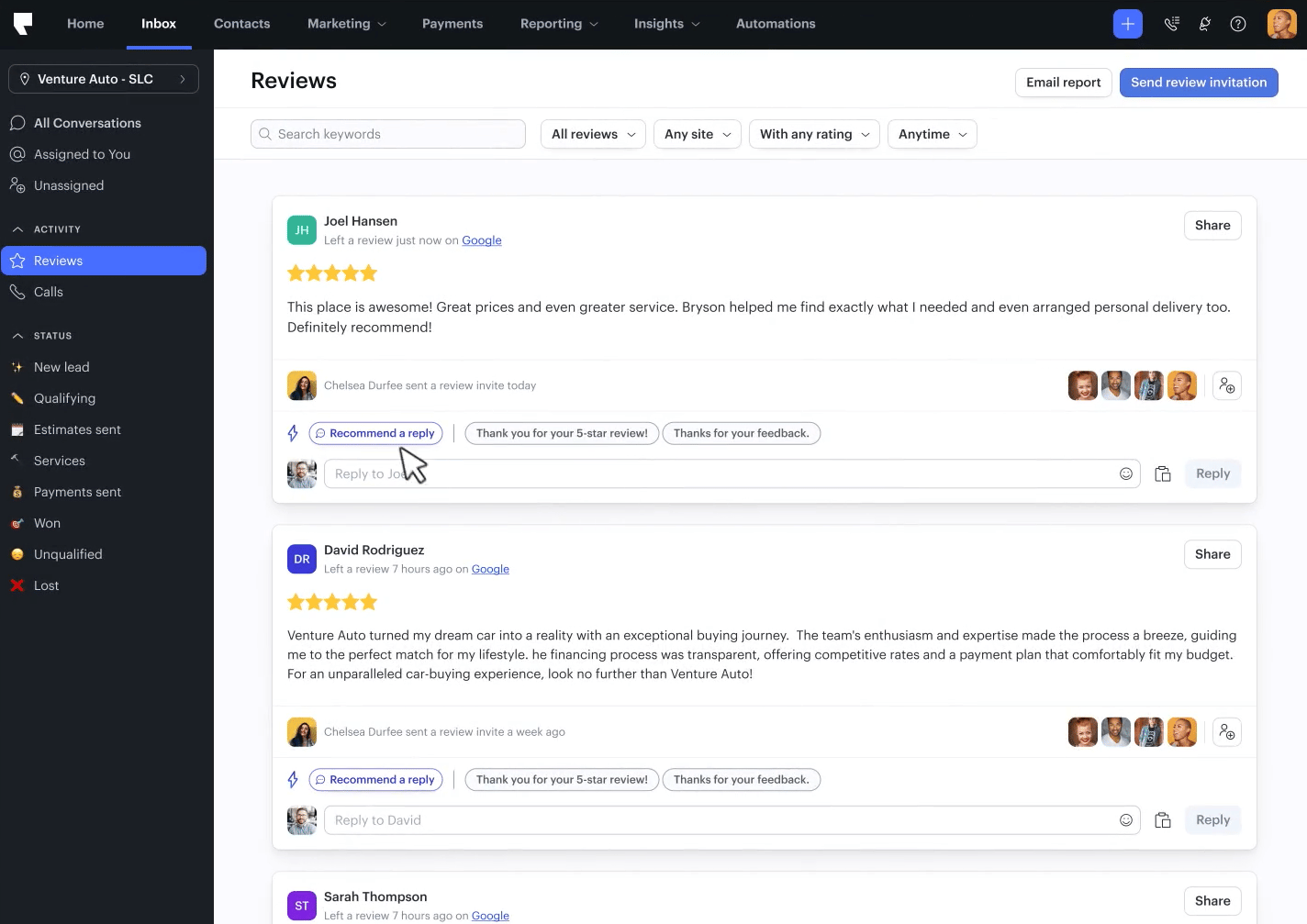 reputation management software podium reviews